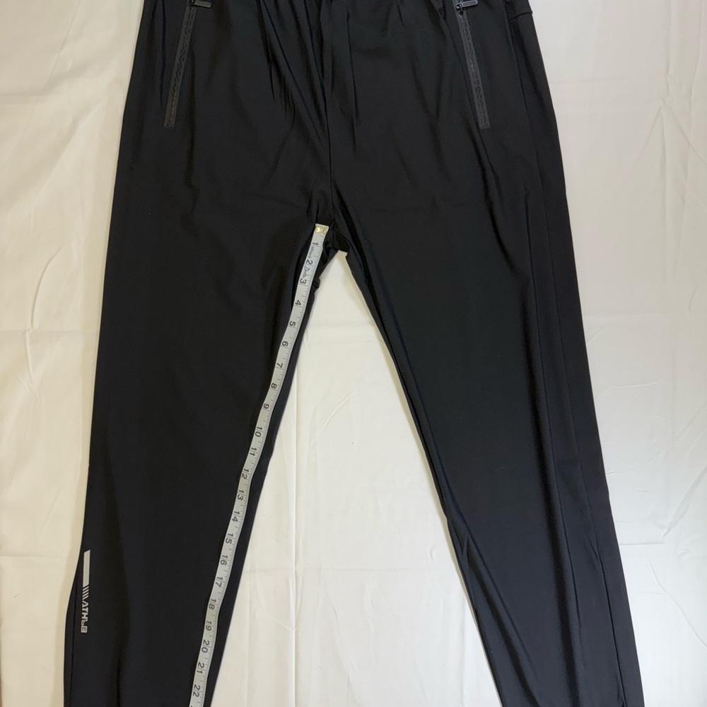 Men's Dri-Fit Jogger Black Pants - Size L Elastic Waist - Picture 4 of 8